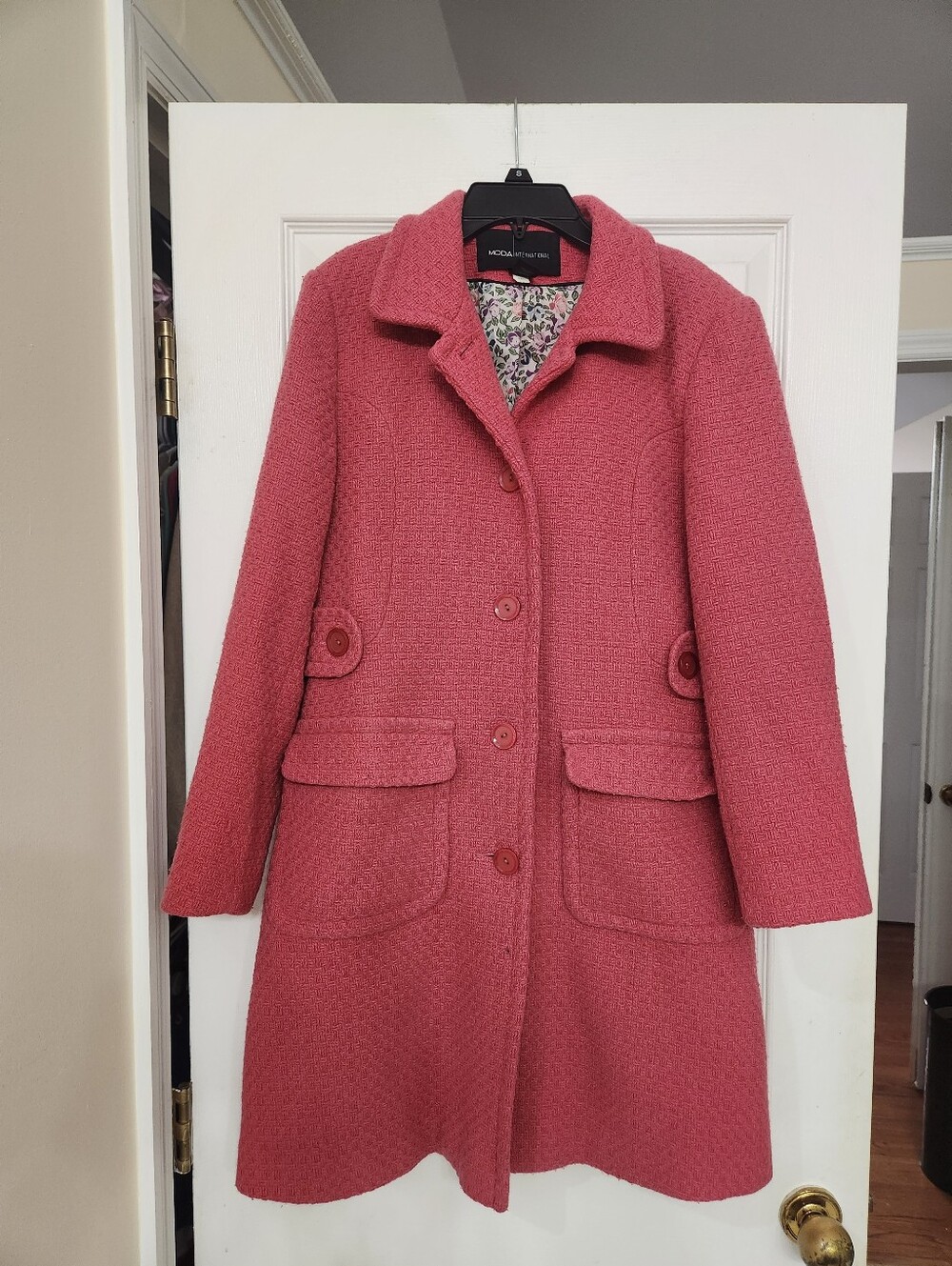 Victoria's Secret Moda International Women’s Pink Pea Coat